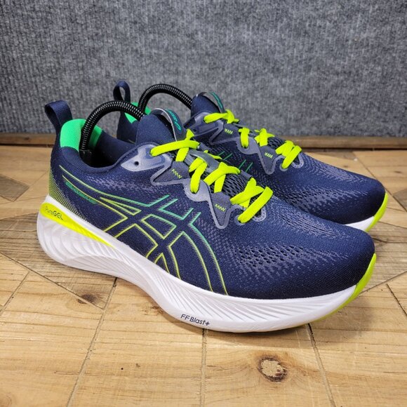 🔥Asics Gel-Cumulus 25 Shoes Men 8.5 Blue Green Running Walk Trainer Gym Comfort - Picture 1 of 11